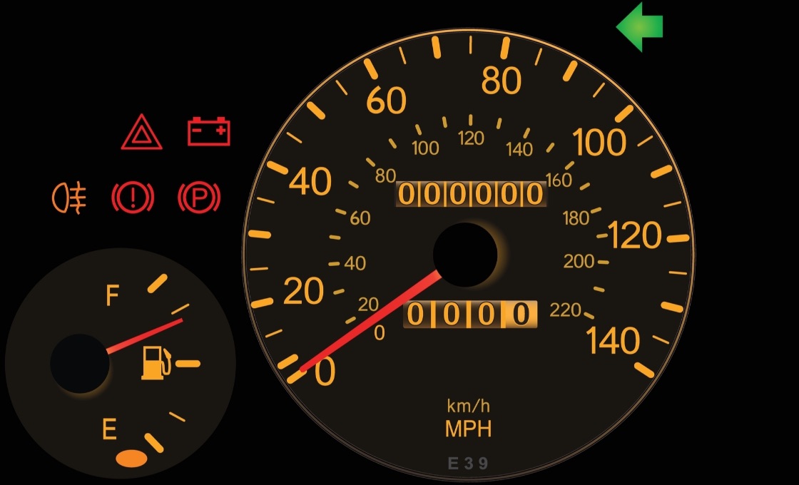 Painel de instrumentos do carro