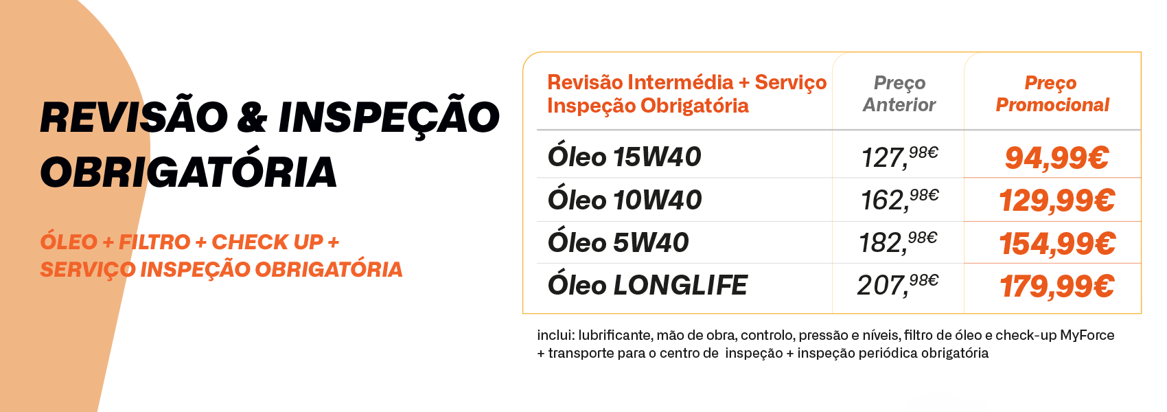 Revisão Automóvel e Inspeção Obrigatória MyForce desde 129.99Eur